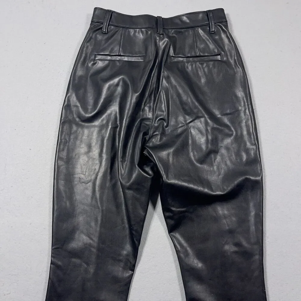 Abercrombie‎ & Fitch Curve Love Flare Skinny High Rise Vegan Leather Pants 29/8